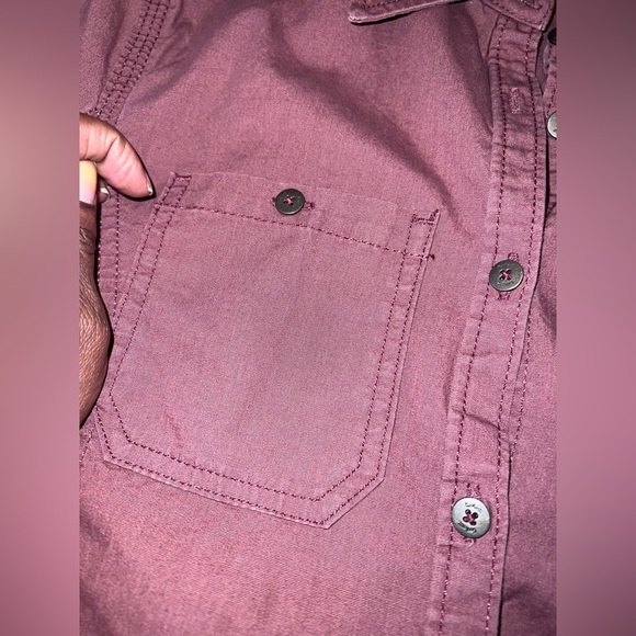 Carhartt Maroon Button Down Shirt size XS - Picture 8 of 10
